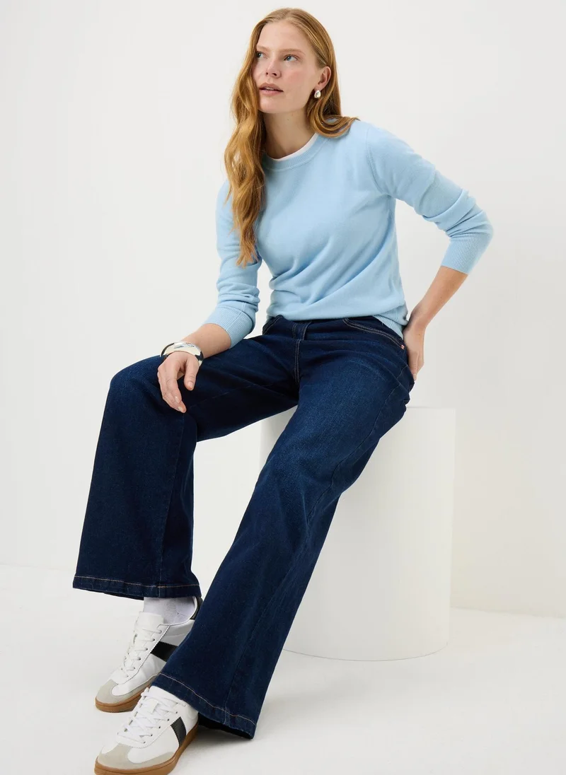 ماتلان كنزة زرقاء فاتحة فائقة النعومة